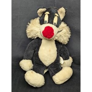 VTG 1971 Warner Bros Sylvester Cat 16" Plush! RARE Mighty Talking Pull String